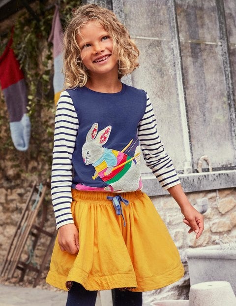 T-shirt à motif pêle-mêle lapin - Bleu tribord T-shirt à motif pêle-mêle lapin - Bleu tribord