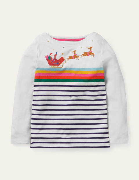 T-shirt de Noël à motif arc-en-ciel - College Navy/ Ivory Sleigh T-shirt de Noël à motif arc-en-ciel - College Navy/ Ivory Sleigh