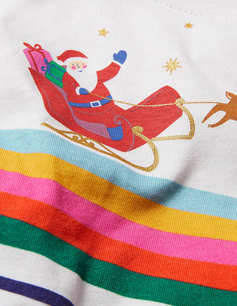 T-shirt de Noël à motif arc-en-ciel - College Navy/ Ivory Sleigh T-shirt de Noël à motif arc-en-ciel - College Navy/ Ivory Sleigh