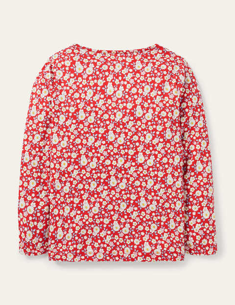 Fun Print Jersey T-Shirt - Cherry Tomato Vintage Daisy Fun Print Jersey T-Shirt - Cherry Tomato Vintage Daisy