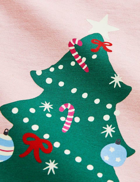 Glow-in-dark T-shirt - Boto Pink Christmas Tree Glow-in-dark T-shirt - Boto Pink Christmas Tree