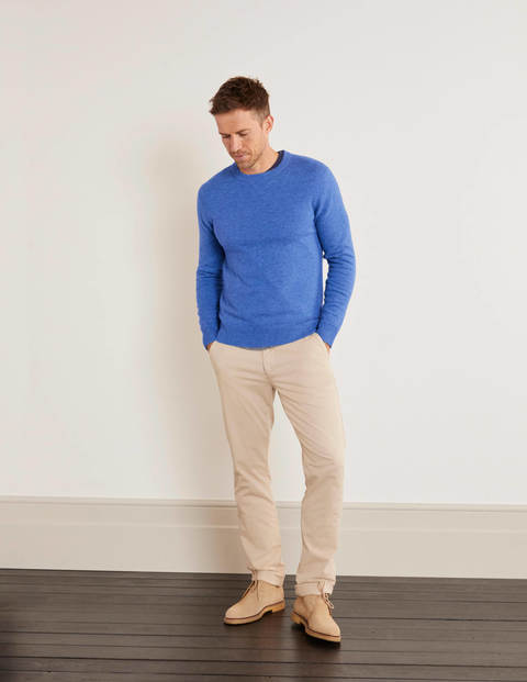 Pull col rond en cachemire - Bleu Malibu Pull col rond en cachemire - Bleu Malibu