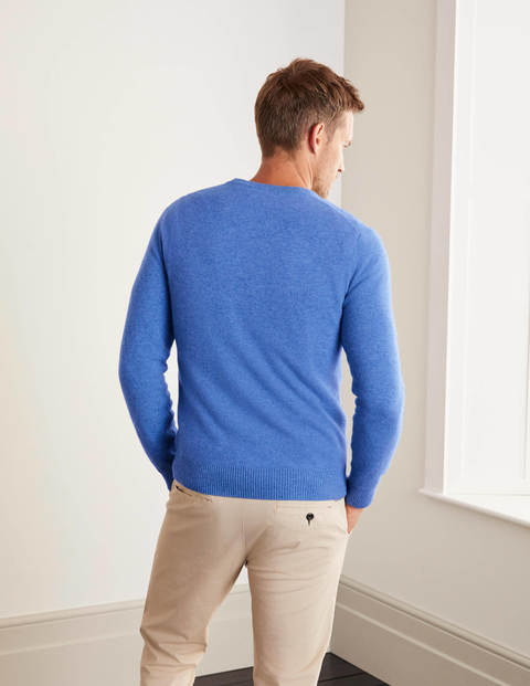 Pull col rond en cachemire - Bleu Malibu Pull col rond en cachemire - Bleu Malibu