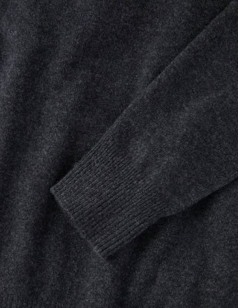 Pull col rond en cachemire - Gris chiné foncé Pull col rond en cachemire - Gris chiné foncé
