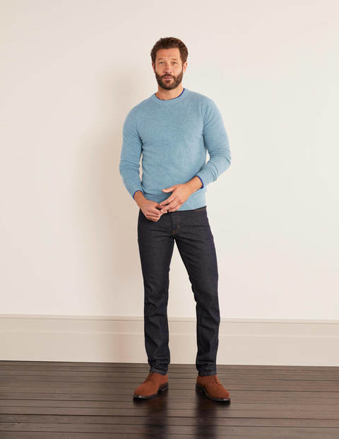 Pastel Blue Cashmere Crew Neck Jumper - Topaz Blue Pastel Blue Cashmere Crew Neck Jumper - Topaz Blue