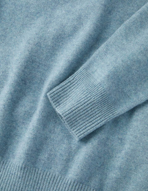 Pastel Blue Cashmere Crew Neck Jumper - Topaz Blue Pastel Blue Cashmere Crew Neck Jumper - Topaz Blue