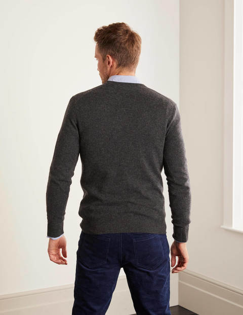 Cashmere V-neck - Dark Grey Marl Cashmere V-neck - Dark Grey Marl