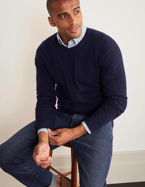 Cashmere V-neck - Navy Cashmere V-neck - Navy