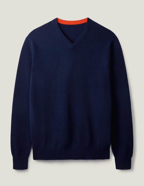 Cashmere V-neck - Navy Cashmere V-neck - Navy