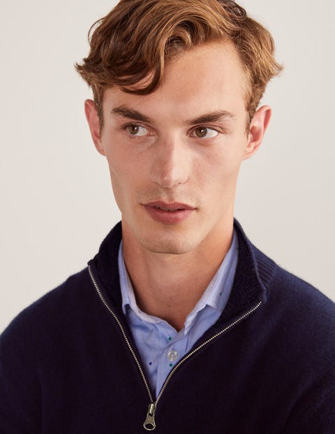 Cashmere Half-Zip - Navy Cashmere Half-Zip - Navy
