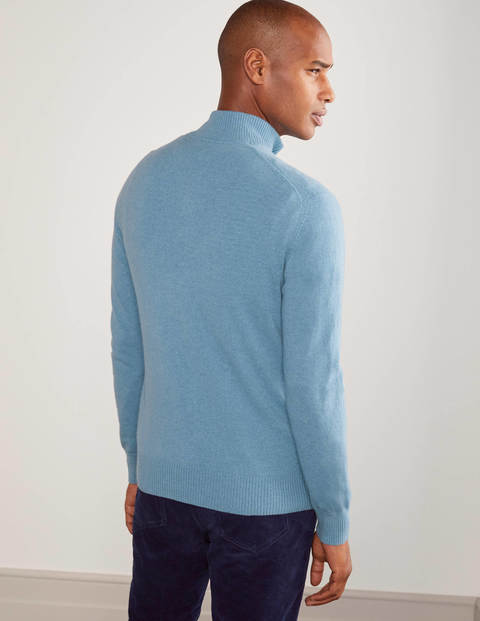 Cashmere Half-Zip - Storm Blue Cashmere Half-Zip - Storm Blue