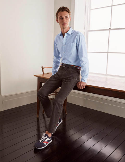 Poplin Cutaway Collar Shirt - Blue End on End Poplin Cutaway Collar Shirt - Blue End on End