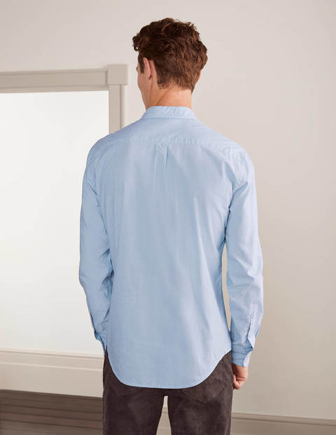 Poplin Cutaway Collar Shirt - Blue End on End Poplin Cutaway Collar Shirt - Blue End on End