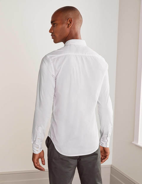 Poplin Cutaway Collar Shirt - White Poplin Cutaway Collar Shirt - White
