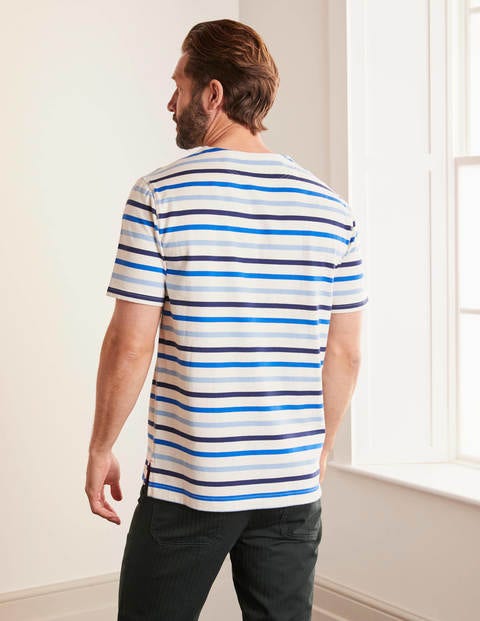 Short Sleeve Chichester - Navy/Frosted Blue Stripe Short Sleeve Chichester - Navy/Frosted Blue Stripe