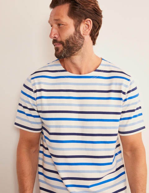 Short Sleeve Chichester - Navy/Frosted Blue Stripe Short Sleeve Chichester - Navy/Frosted Blue Stripe