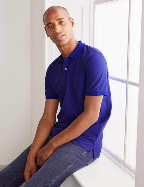 Piqué Polo - Greek Blue Piqué Polo - Greek Blue