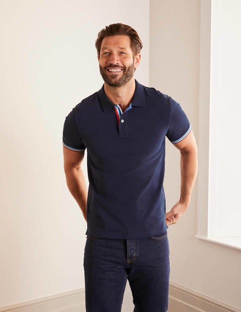 Piqué Polo - Navy Multi Piqué Polo - Navy Multi
