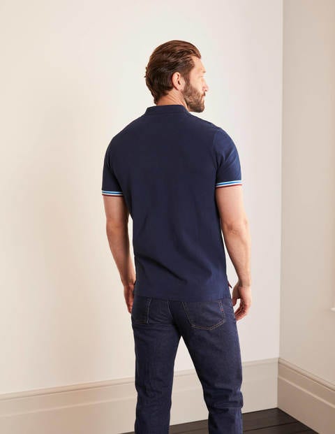 Piqué Polo - Navy Multi Piqué Polo - Navy Multi