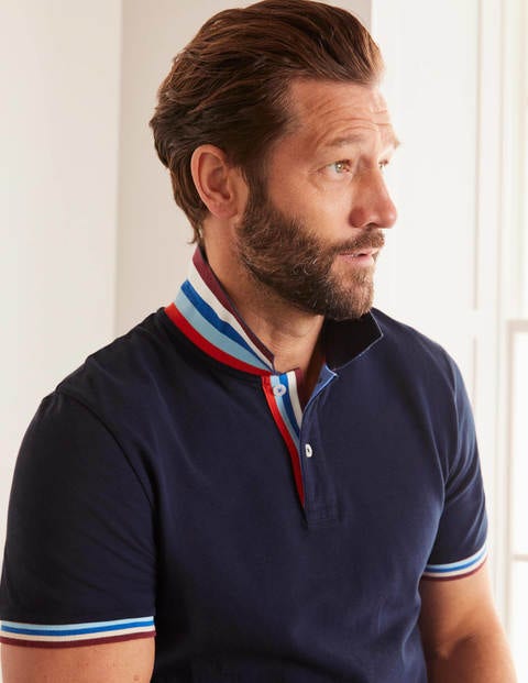 Piqué Polo - Navy Multi Piqué Polo - Navy Multi