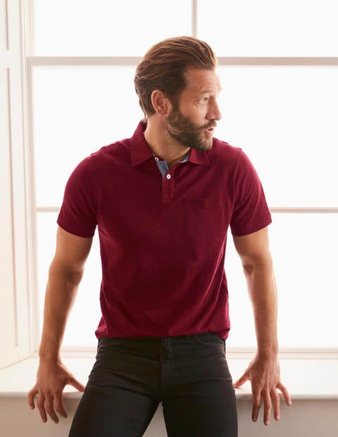 Slub Polo - Merlot Red Slub Polo - Merlot Red