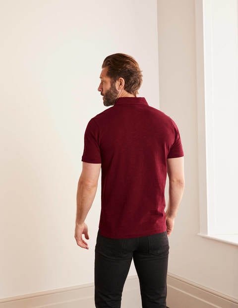 Slub Polo - Merlot Red Slub Polo - Merlot Red