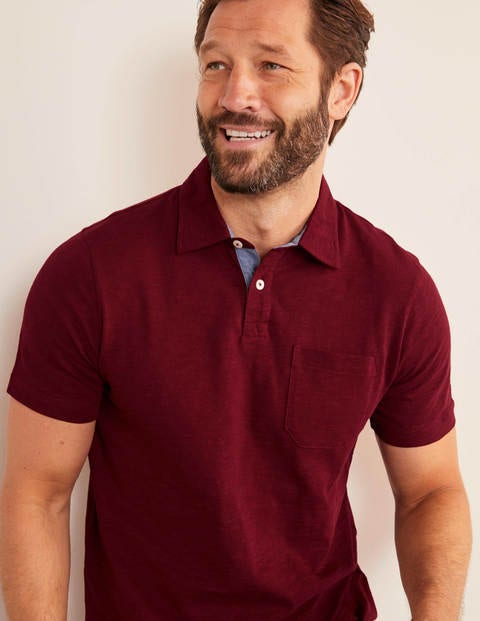 Slub Polo - Merlot Red Slub Polo - Merlot Red