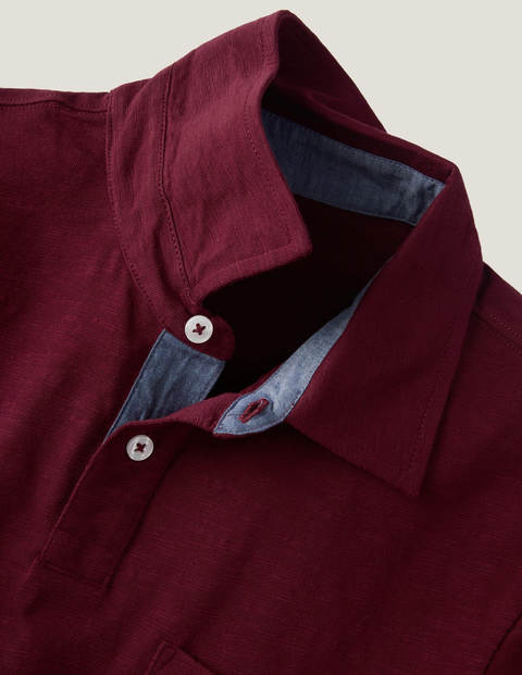 Slub Polo - Merlot Red Slub Polo - Merlot Red