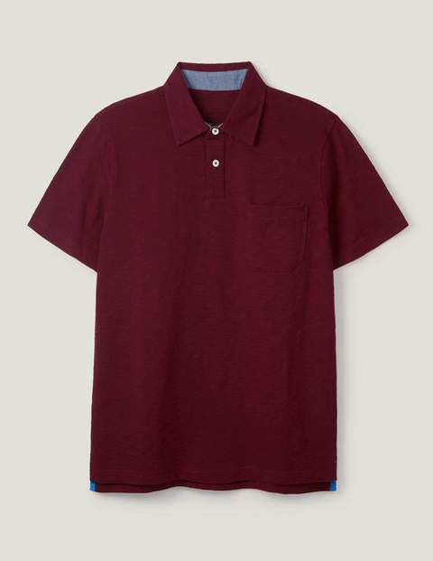 Slub Polo - Merlot Red Slub Polo - Merlot Red