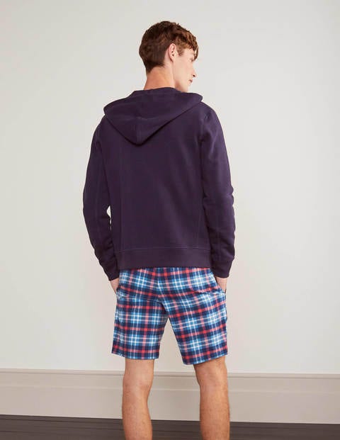Brushed Cotton Pajama Shorts - Blues/Rio Red Check Brushed Cotton Pajama Shorts - Blues/Rio Red Check