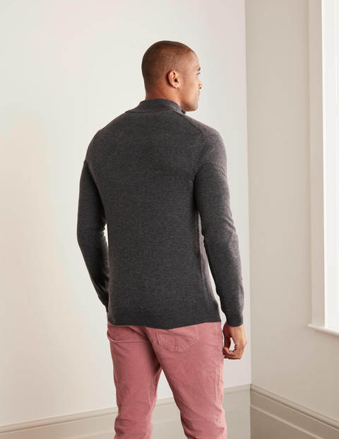 Lambswool Half-Zip - Charcoal Melange Lambswool Half-Zip - Charcoal Melange
