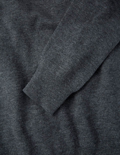 Lambswool Half-Zip - Charcoal Melange Lambswool Half-Zip - Charcoal Melange