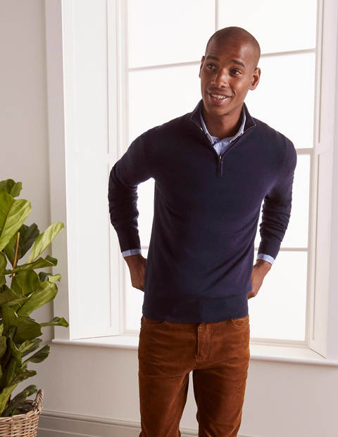 Lambswool Half-Zip - Navy Lambswool Half-Zip - Navy