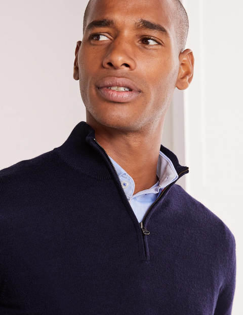 Lambswool Half-Zip - Navy Lambswool Half-Zip - Navy