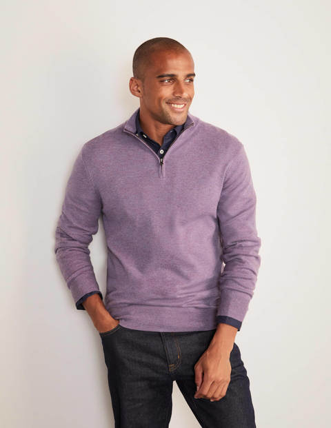Lambswool Half-Zip - Thistle Purple Lambswool Half-Zip - Thistle Purple