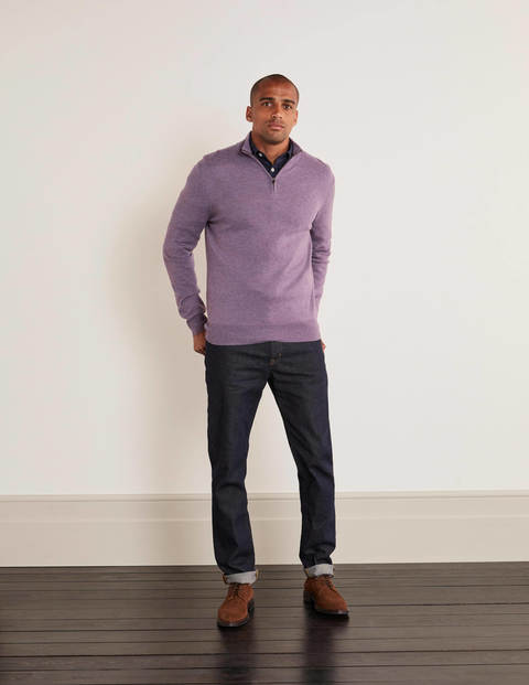 Lambswool Half-Zip - Thistle Purple Lambswool Half-Zip - Thistle Purple