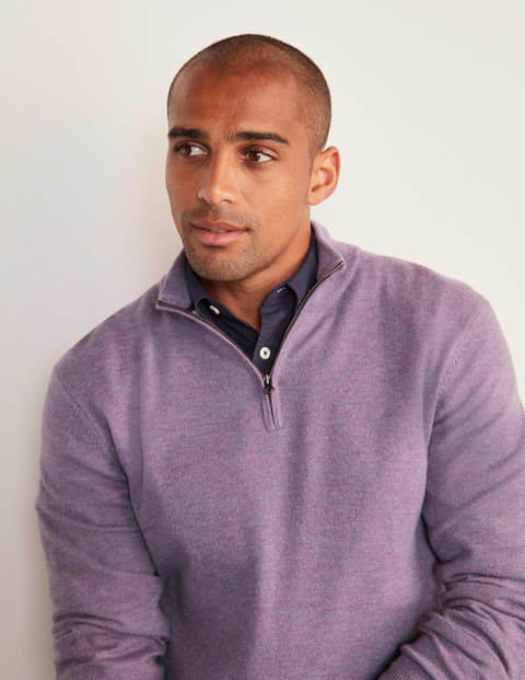 Lambswool Half-Zip - Thistle Purple Lambswool Half-Zip - Thistle Purple