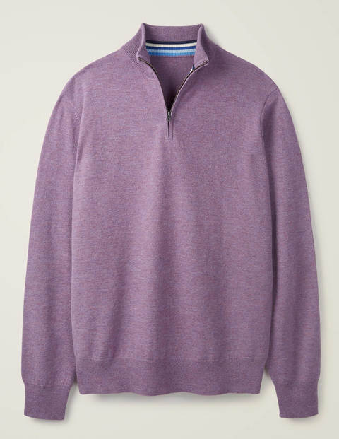 Lambswool Half-Zip - Thistle Purple Lambswool Half-Zip - Thistle Purple