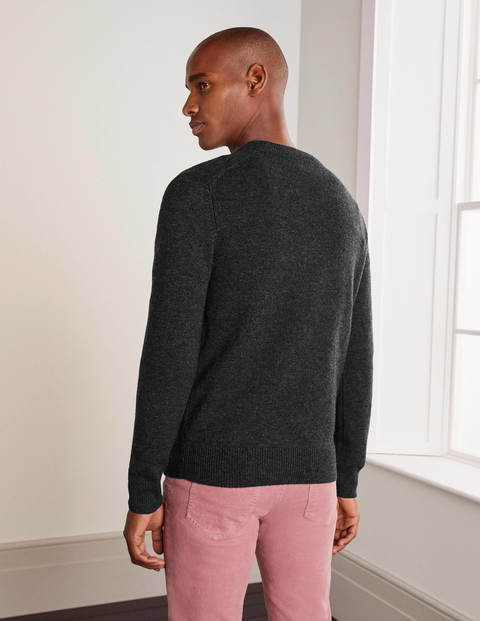 Lambswool V-neck - Charcoal Melange Lambswool V-neck - Charcoal Melange