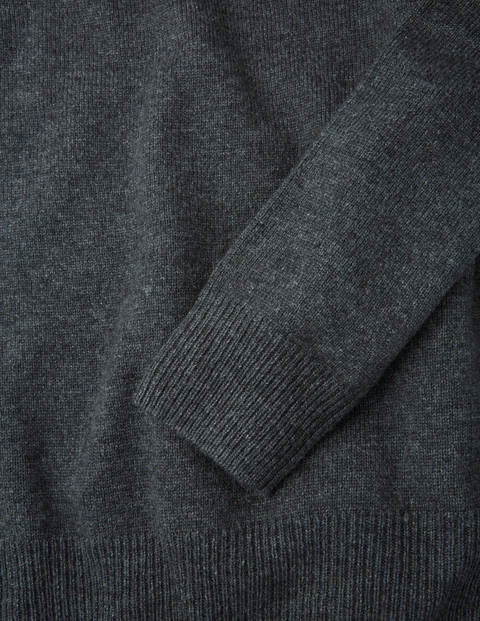 Pull col V en laine d'agneau - Anthracite chiné Pull col V en laine d'agneau - Anthracite chiné