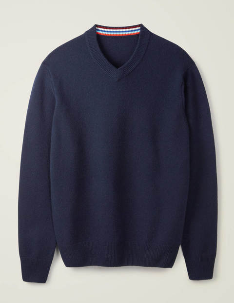 Lambswool V-neck - Navy Lambswool V-neck - Navy