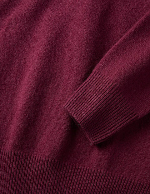 Pull col V en laine d'agneau - Rouge griotte Pull col V en laine d'agneau - Rouge griotte