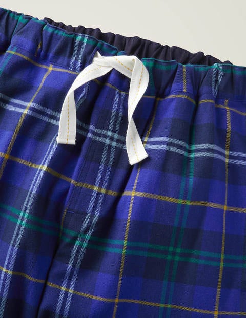 Bas de pyjama en coton brossé - Carreaux bleu grec/rayon de miel Bas de pyjama en coton brossé - Carreaux bleu grec/rayon de miel