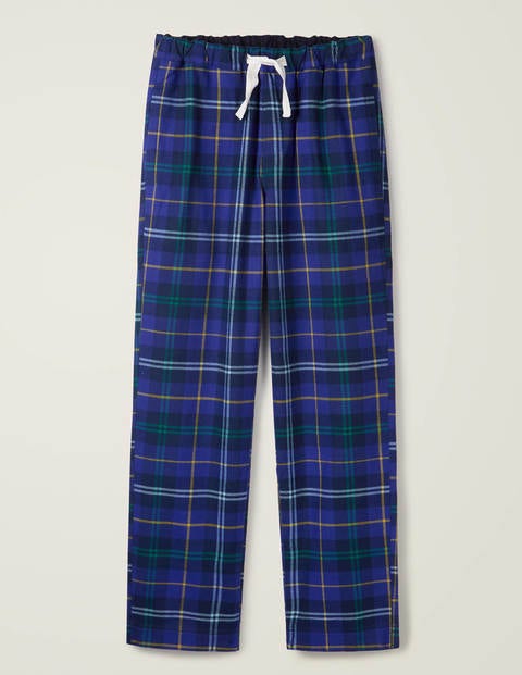 Bas de pyjama en coton brossé - Carreaux bleu grec/rayon de miel Bas de pyjama en coton brossé - Carreaux bleu grec/rayon de miel