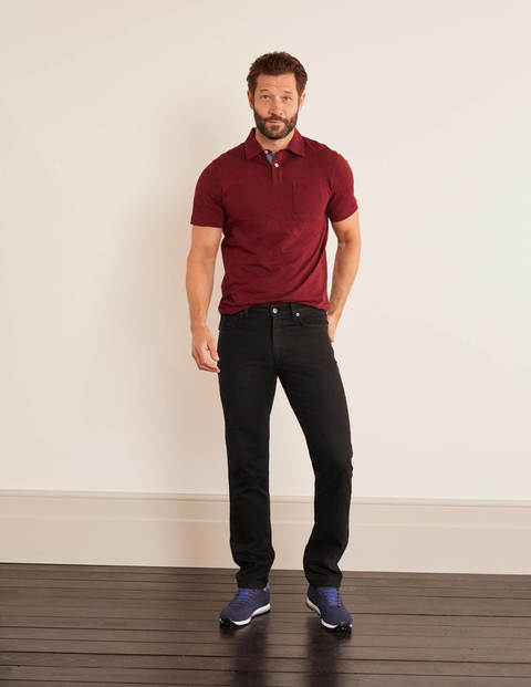 black straight cut jeans