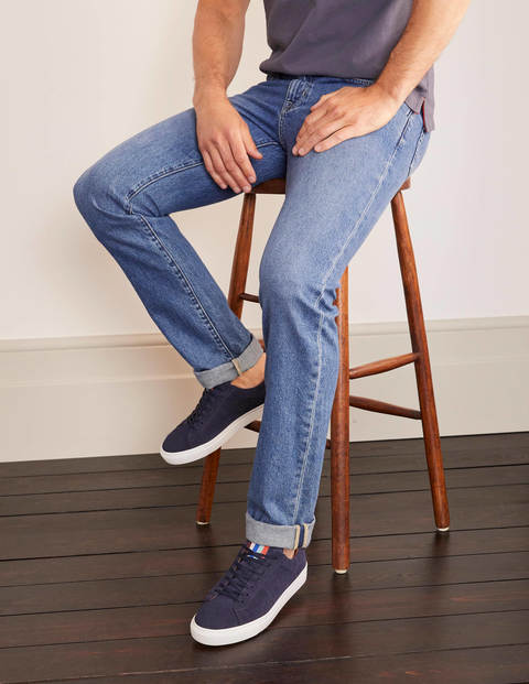 Jeans mit schmalem Bein - Denim, Blaue Waschung Jeans mit schmalem Bein - Denim, Blaue Waschung