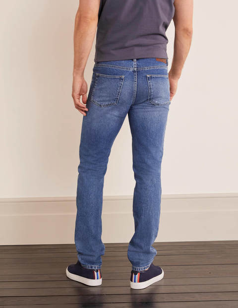 Jeans mit schmalem Bein - Denim, Blaue Waschung Jeans mit schmalem Bein - Denim, Blaue Waschung
