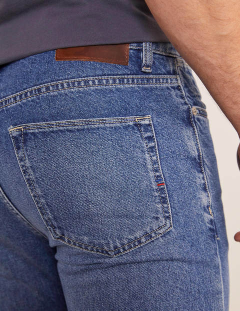 Jeans mit schmalem Bein - Denim, Blaue Waschung Jeans mit schmalem Bein - Denim, Blaue Waschung
