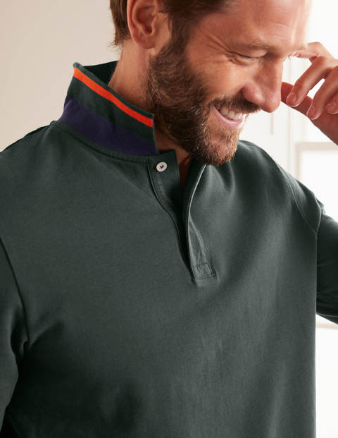 Long Sleeve Piqué Polo - Richmond Green Long Sleeve Piqué Polo - Richmond Green