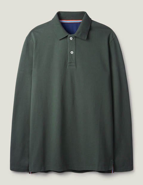 Long Sleeve Piqué Polo - Richmond Green Long Sleeve Piqué Polo - Richmond Green